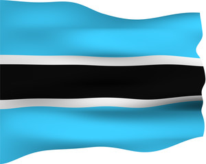3D Flag of Botswana