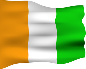 Obraz premium 3D Flag of Ivory Coast