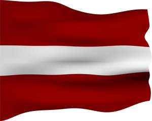 3D Flag of Latvia