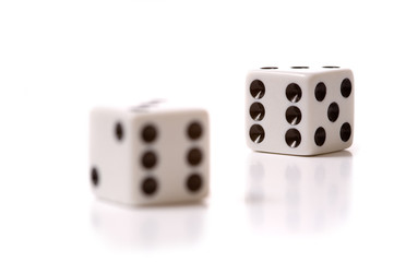 White Dice on White