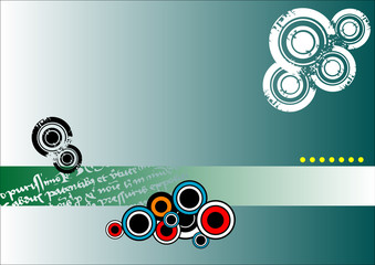 Obraz premium Banner with grunge circles