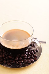 Freshly brewed coffee
