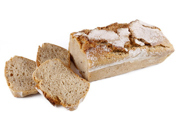 Fresh bread isolated on white