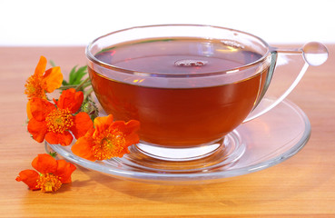 Flowers and tea