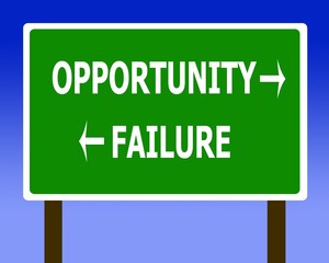 Opportunity failure sign symbol