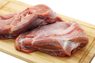 Raw veal meat
