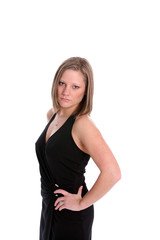 Fototapeta premium Sexy woman in a little black dress.