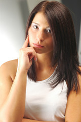 Fototapeta premium Thoughtful woman