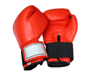 Rote Boxhandschuhe