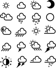 flat weather icon in black color