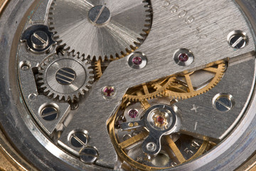 Fototapeta na wymiar Watch mechanism macro