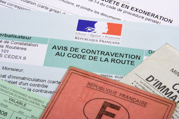 Contravention pour infraction au code de la route