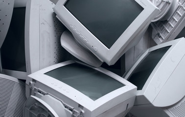 Old broken monitors CRT