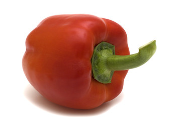 fresh red pepper on white background