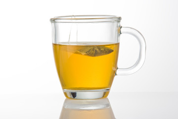 A cup of tea with tea bag