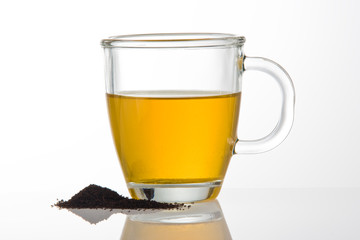 A cup of tea with black tea