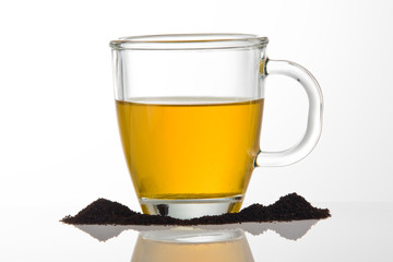 A cup of tea with black tea