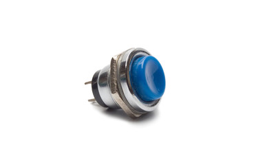 Blue button isolated on white