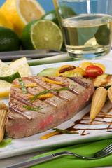 Grilled tuna steak