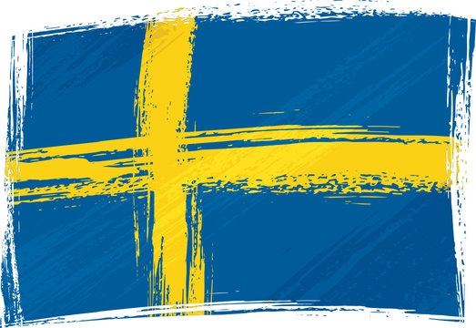 Grunge Sweden flag