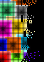 squares colors background ordine