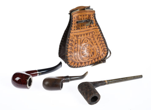 Tobacco Pouch And Pipe