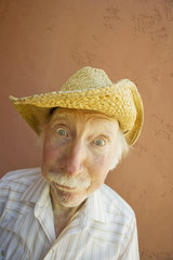 Senior Citizen Man in a Cowboy Hat