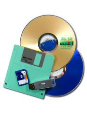 Storage media - Including clipping path.