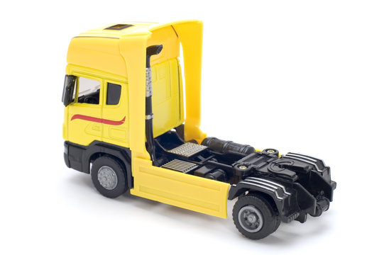 Yellow toy truck