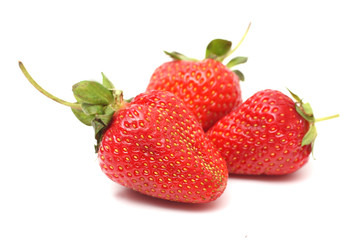 Three berry of a strawberry