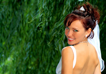 Bride in the wedding day