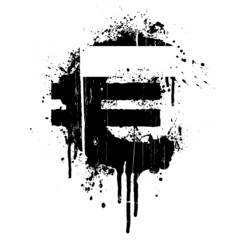 Euro splatter design element