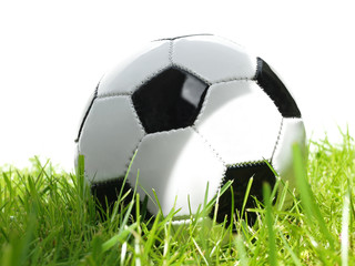Fototapeta na wymiar Piłka nożna na trawie