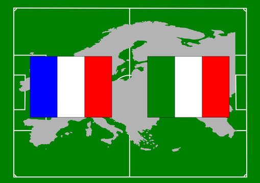 soccer, bandiera francia italia