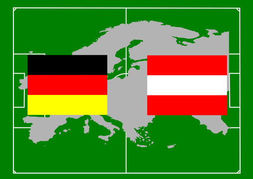 soccer, bandiera germania austria