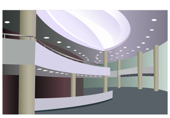 foyer of the concert hall vector