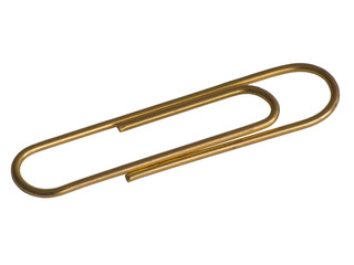 Golden paper clip