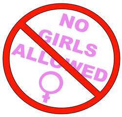 no girls allowed with no symbol