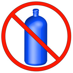 no plastic bottles or drinks allowed