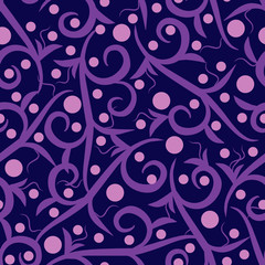 Floral violet seamless pattern