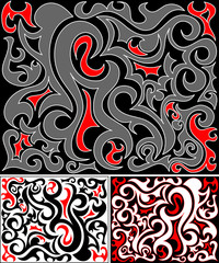 Tattoo template, element for design, vector illustration