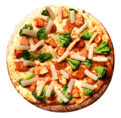 Pizza, broccoli, spargel, chiken,