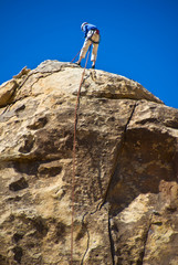 Rock Climber in Joshua Tree National Park, California