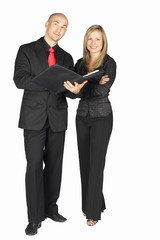 Business Team - Dynamic - Group - Isolated on white