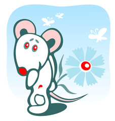 mousy and flower
