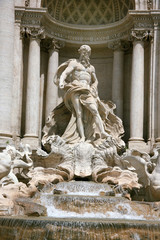 Fototapeta na wymiar Fontanna di Trevi, Rzym, Włochy