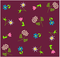 Seamless. Fine flower figure.