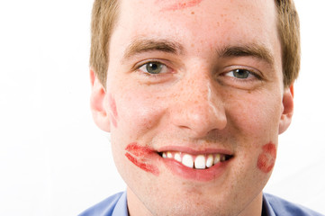 Obraz premium The Happy young man smiling.