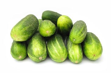 Cucumbers isolated on white background
