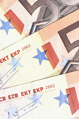 Fototapeta na wymiar Money - 50 Euro Notes Detail
